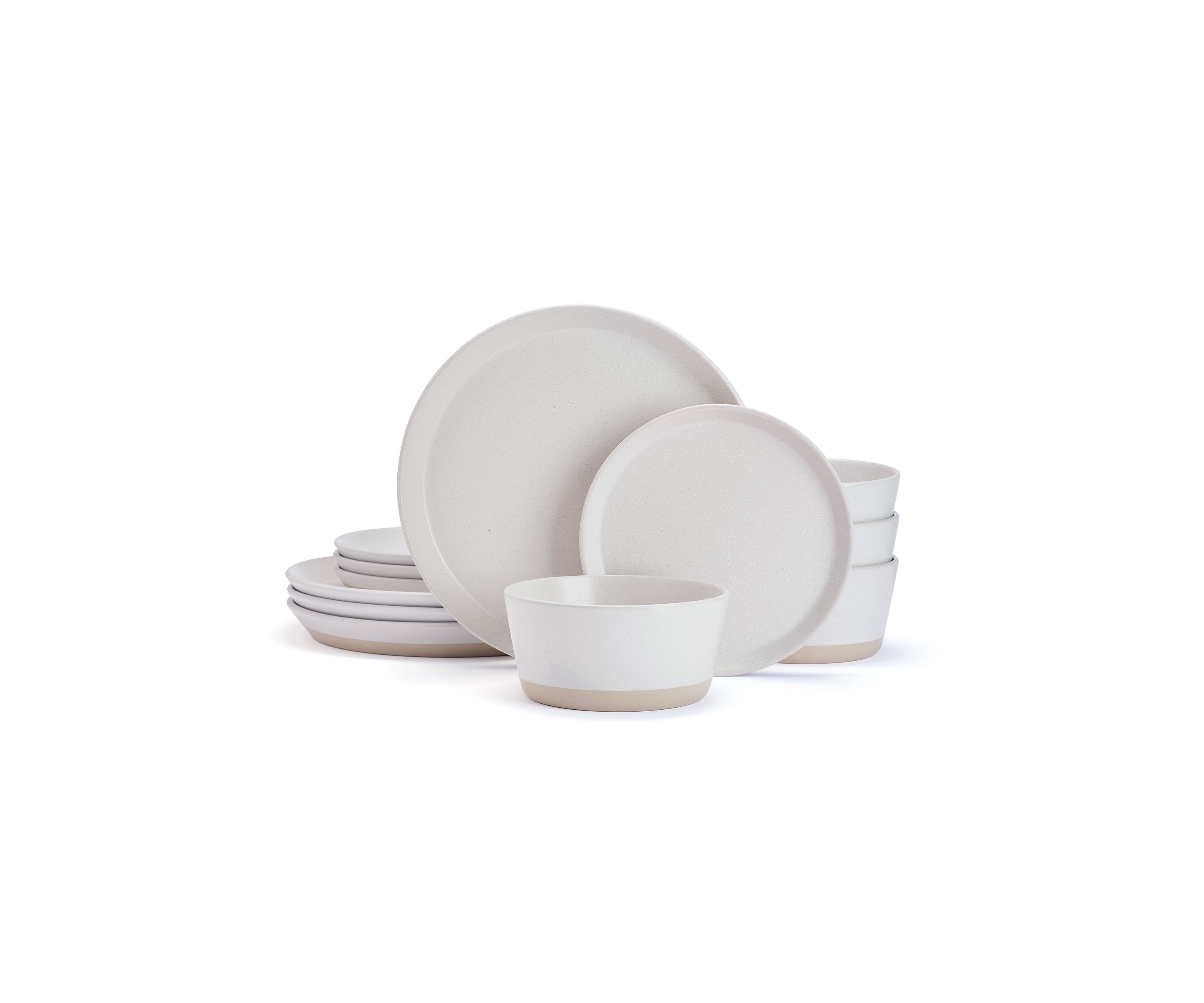 Hudson Cream 12 Piece Dinnerware Set