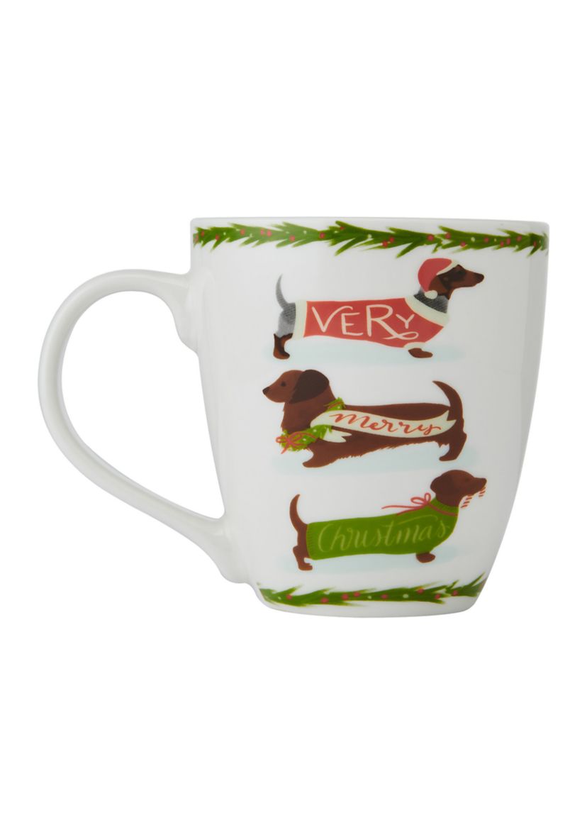 Holiday 18 Ounce Merry Daschund Christmas Mug