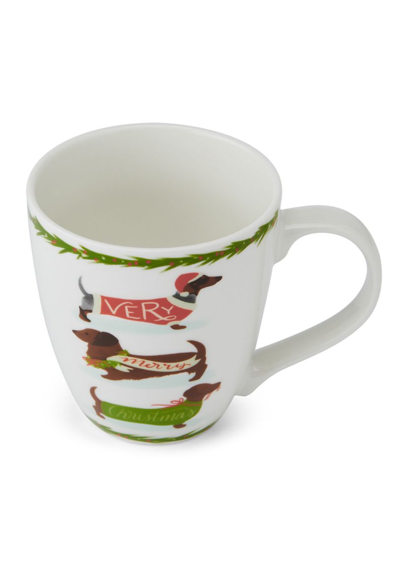 Holiday 18 Ounce Merry Daschund Christmas Mug