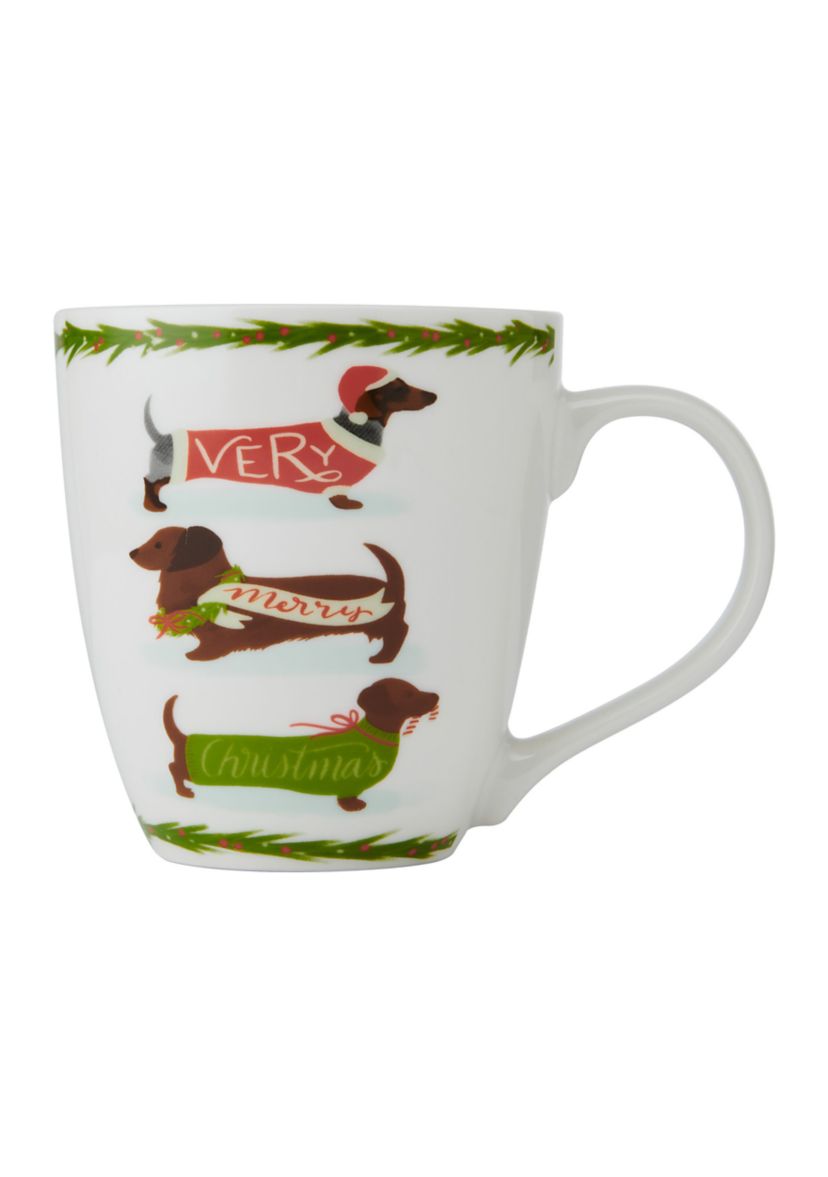 Holiday 18 Ounce Merry Daschund Christmas Mug