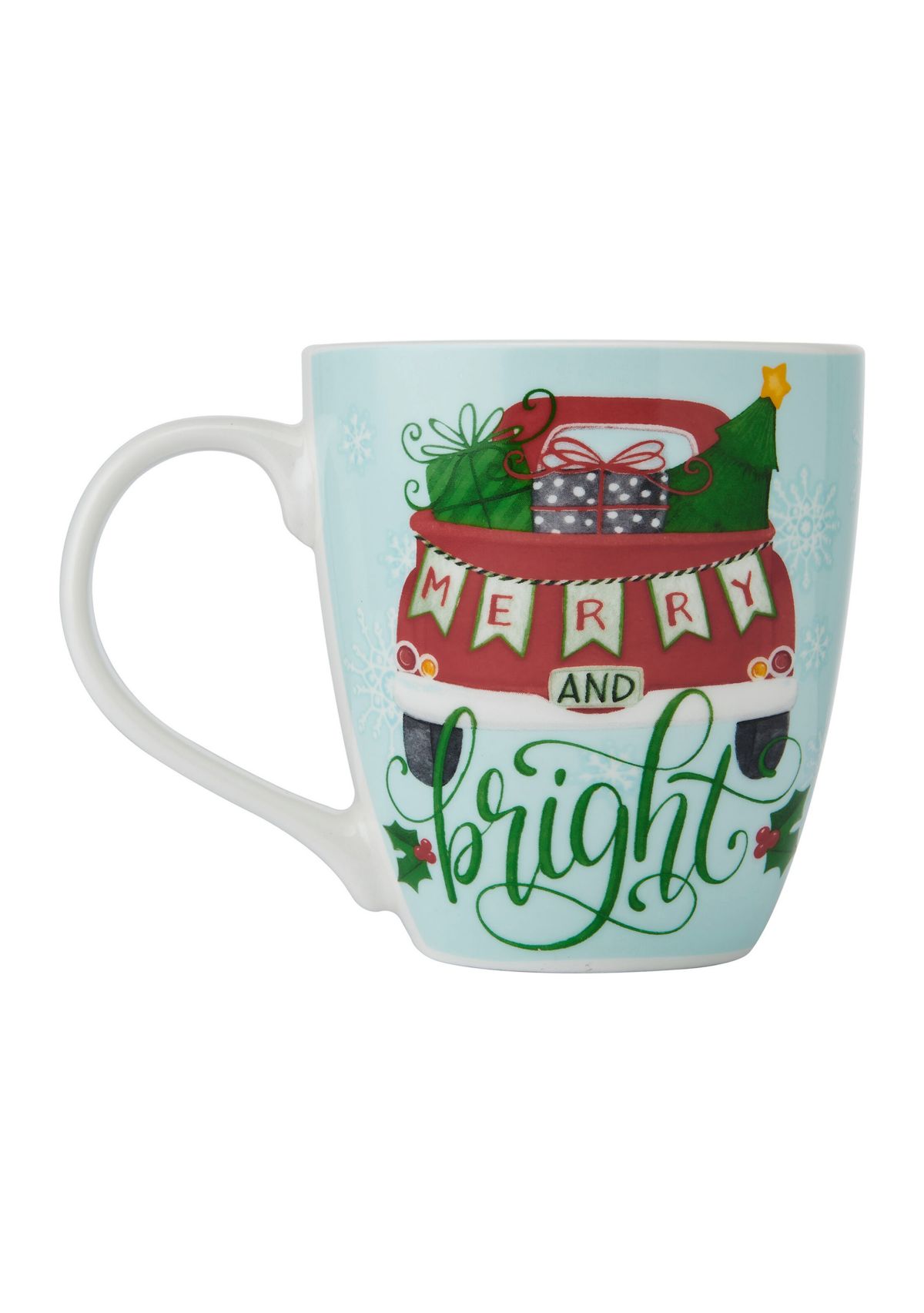 Holiday 18 Ounce Merry Bright Truck Christmas Mug