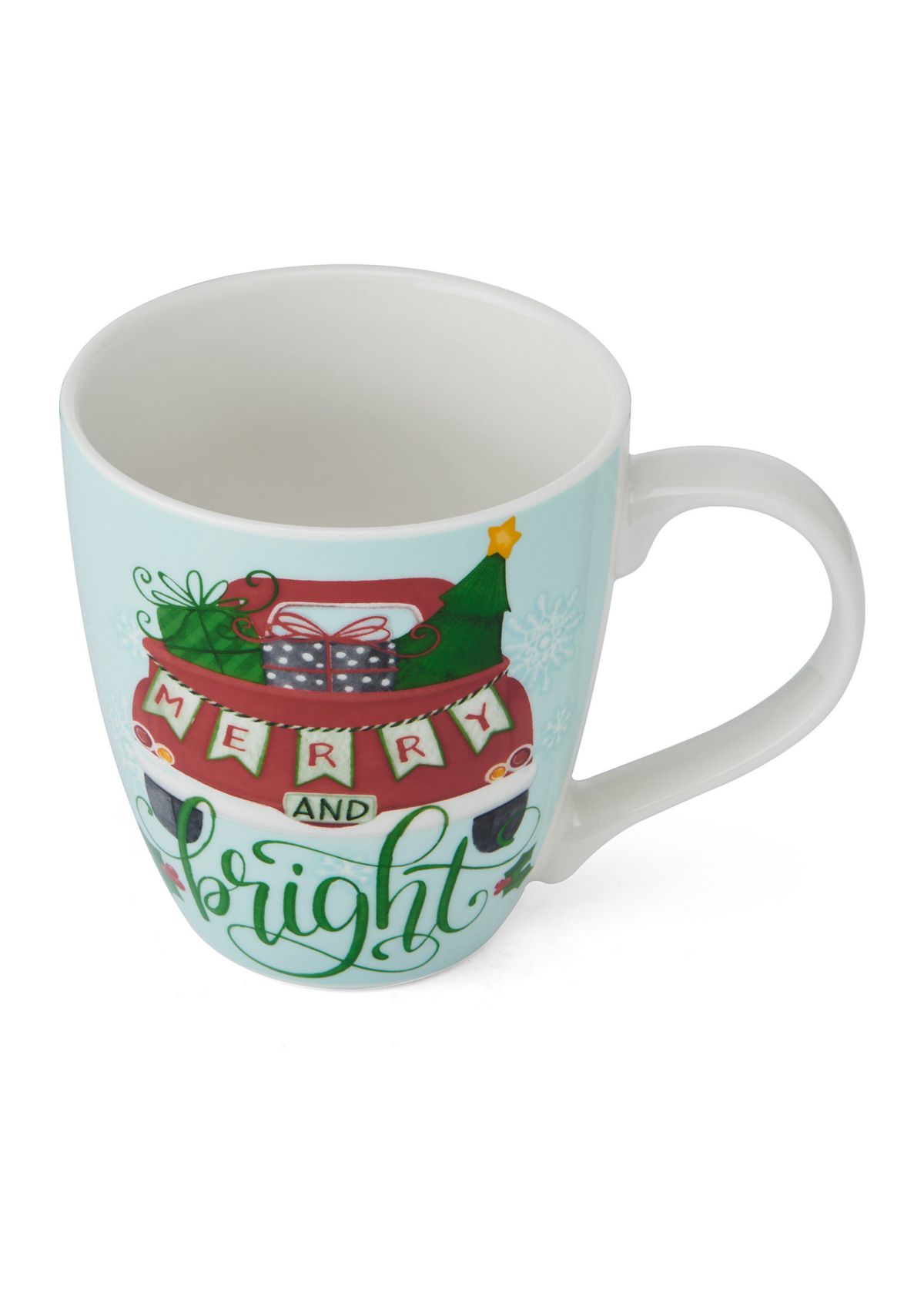Holiday 18 Ounce Merry Bright Truck Christmas Mug