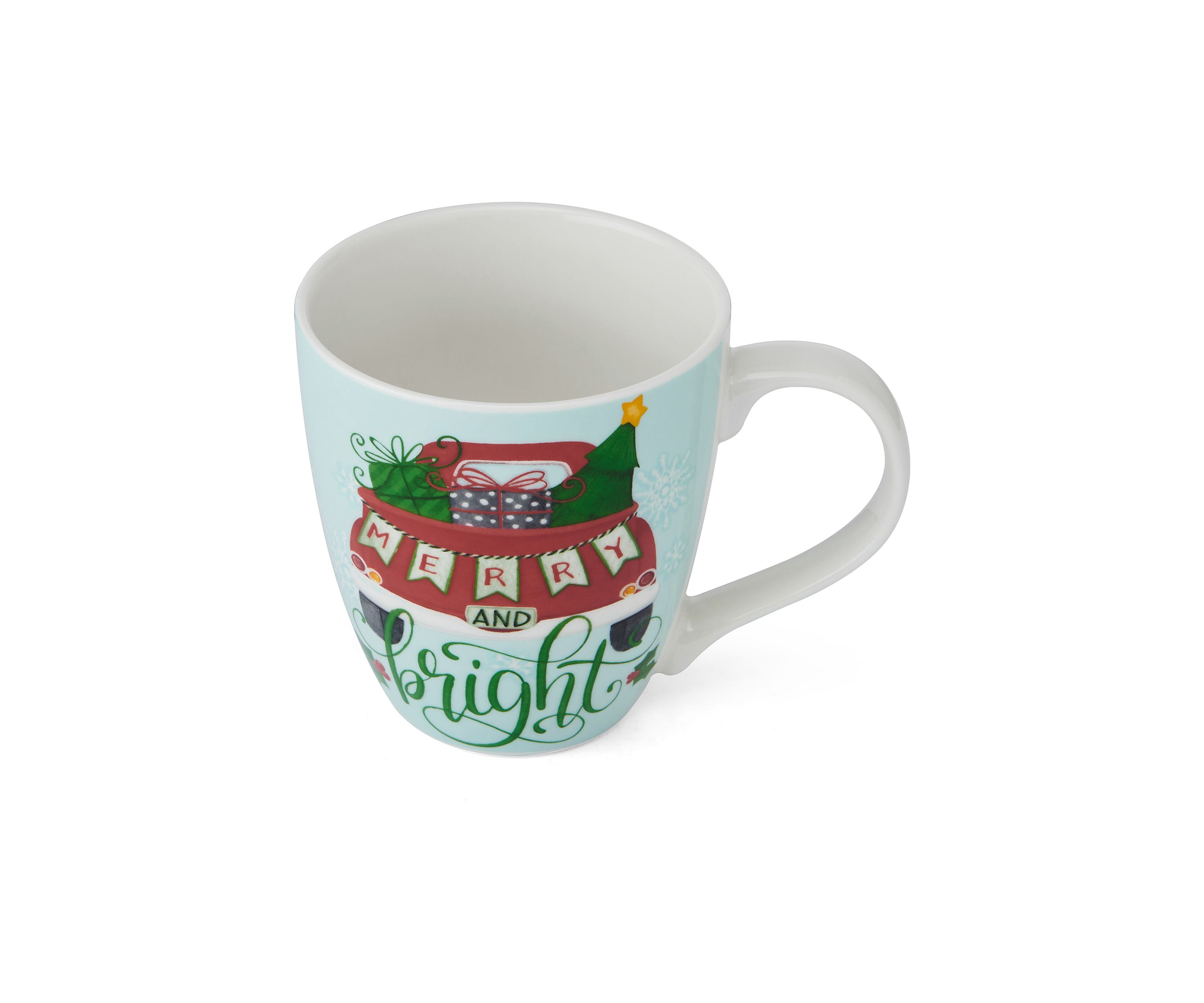 Holiday 18 Ounce Merry Bright Truck Christmas Mug