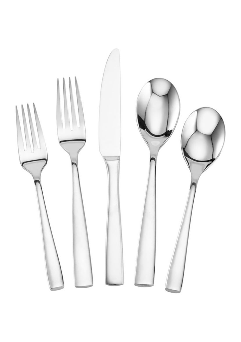 Delano 20 Piece Stainless Steel Flatware Set in Silver