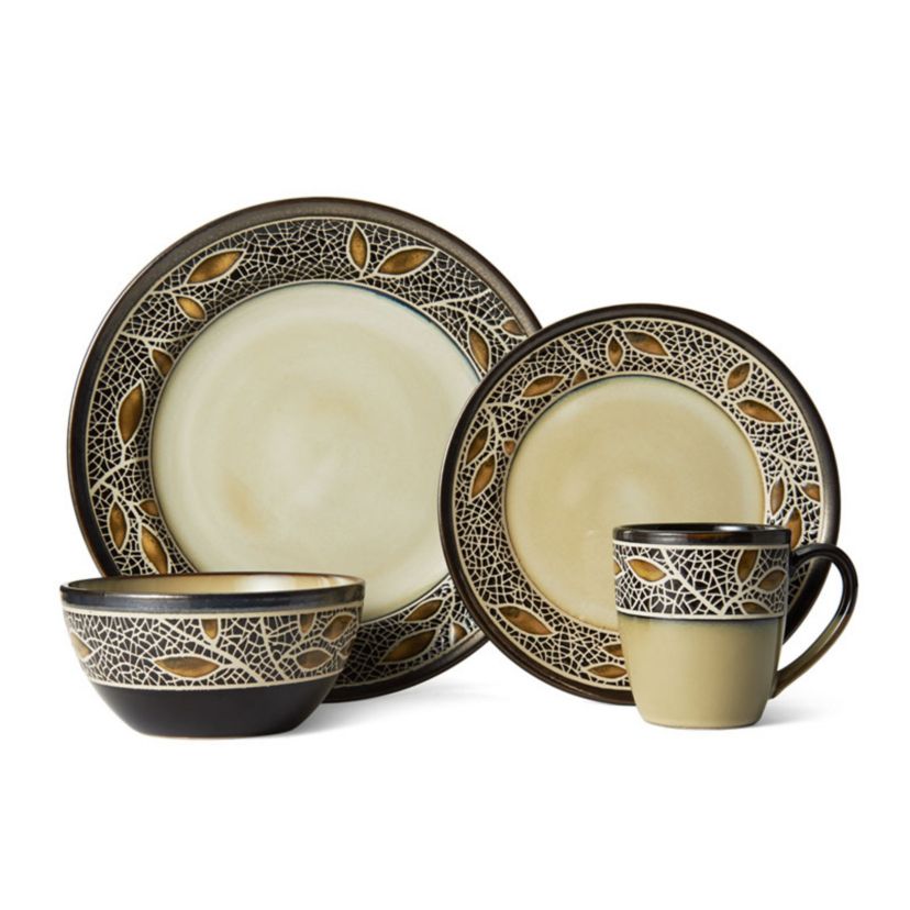 Alexandria 16 Piece Dinnerware Set, Service For 4