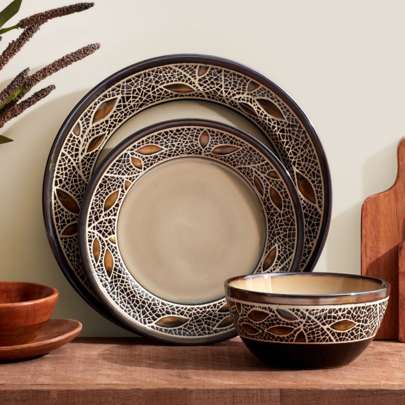Alexandria 16 Piece Dinnerware Set, Service For 4