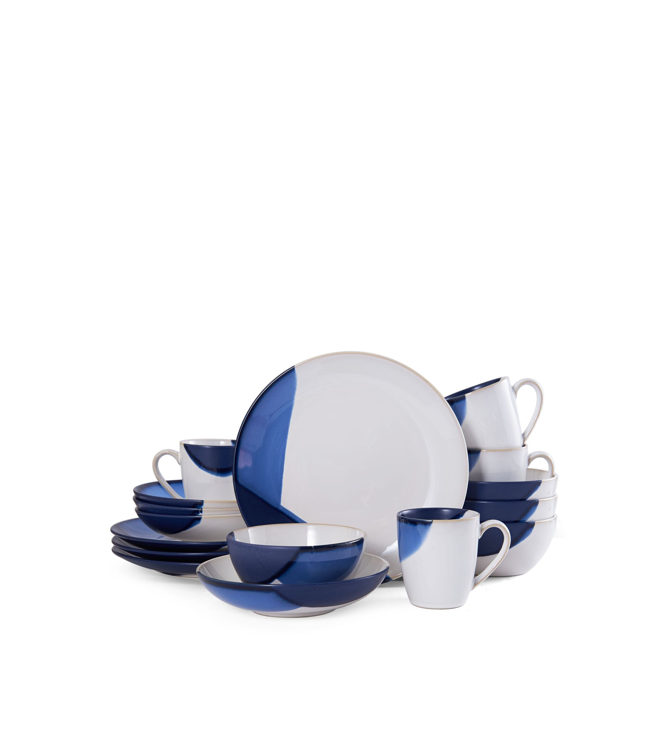 Caden Blue 16 Piece Dinnerware Set