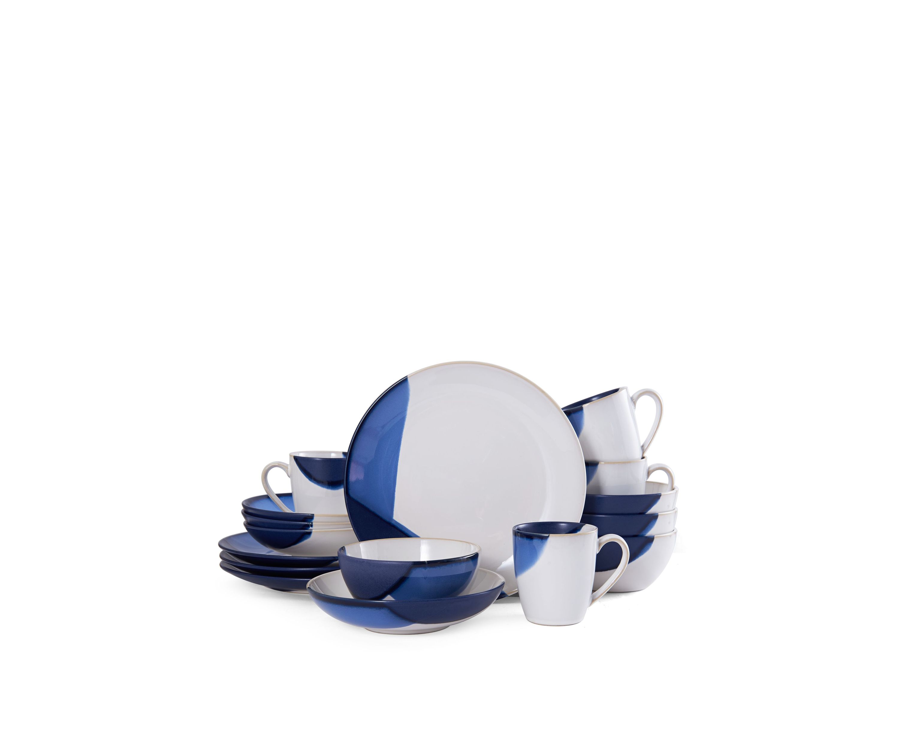 Caden Blue 16 Piece Dinnerware Set