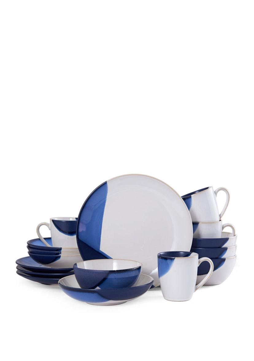 Caden Blue 16 Piece Dinnerware Set