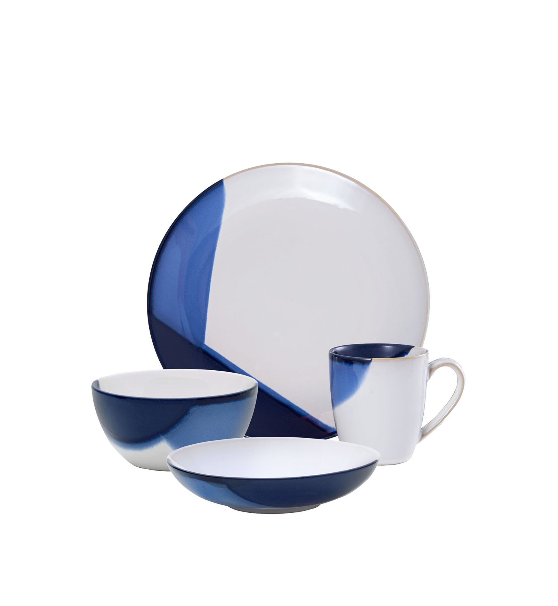 Caden Blue 16 Piece Dinnerware Set