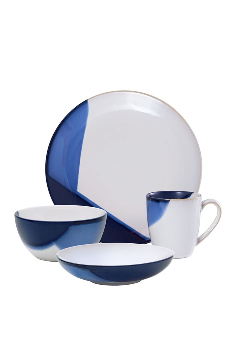 Caden Blue 16 Piece Dinnerware Set