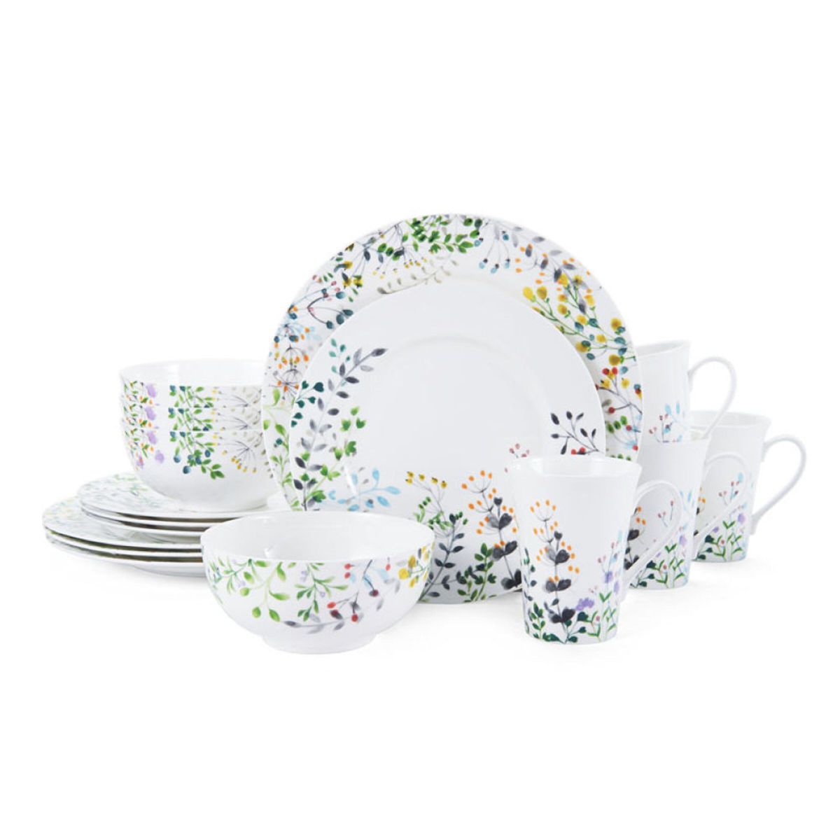 Tivoli Garden 16 Piece Dinnerware Set, Service For 4