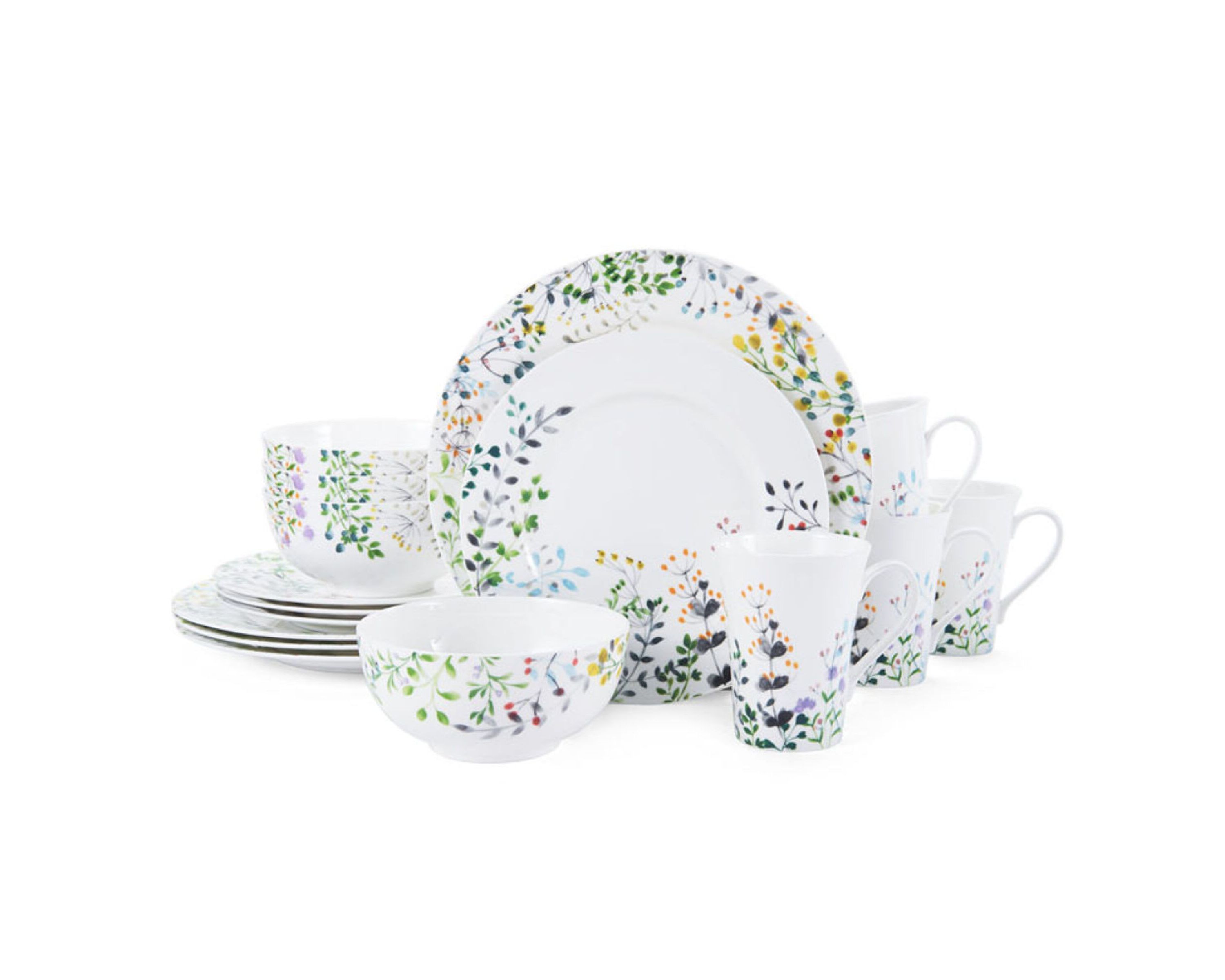 Tivoli Garden 16 Piece Dinnerware Set, Service For 4