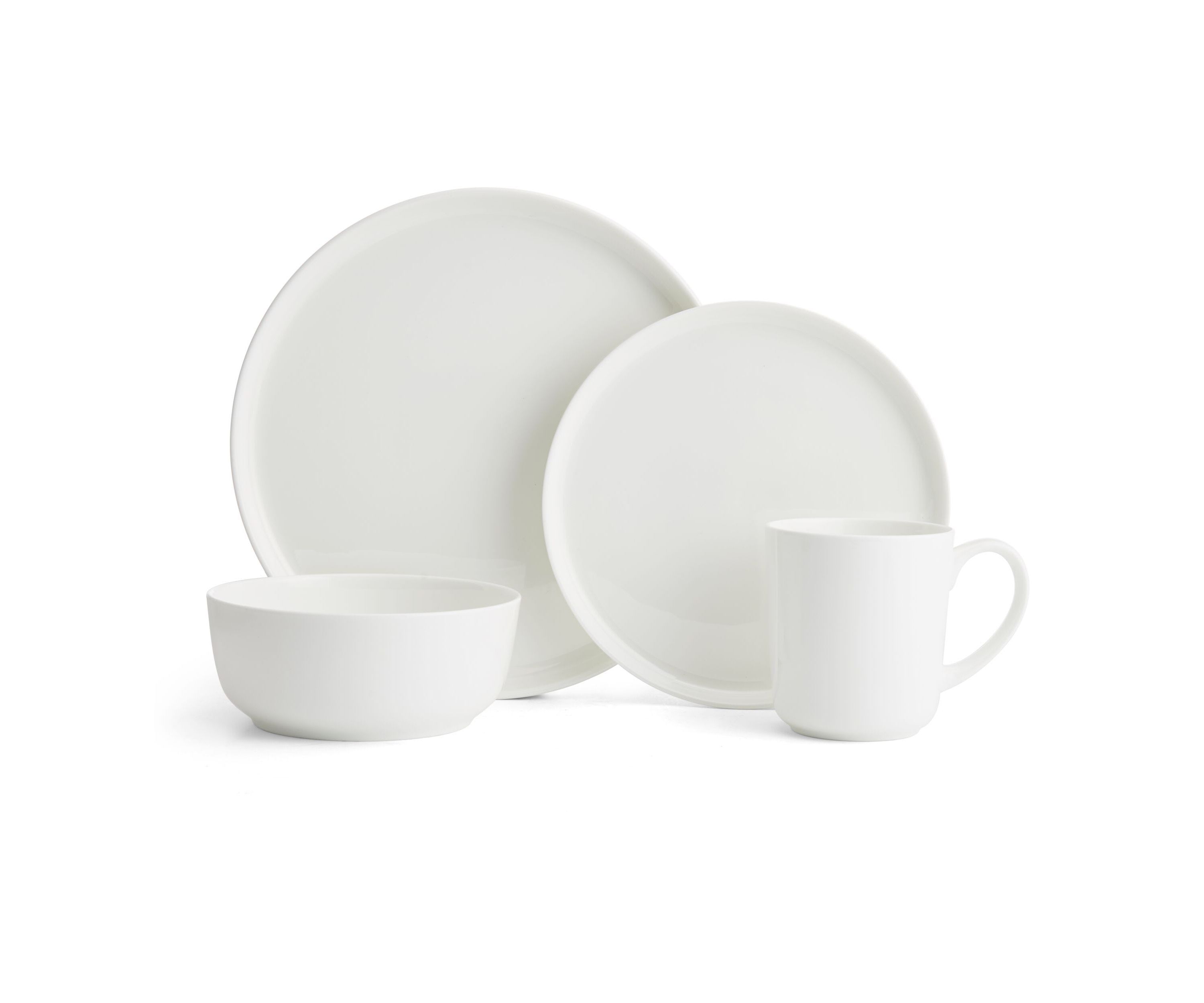 Samantha Chip Resistant 16 Piece Set, Service for 4, White