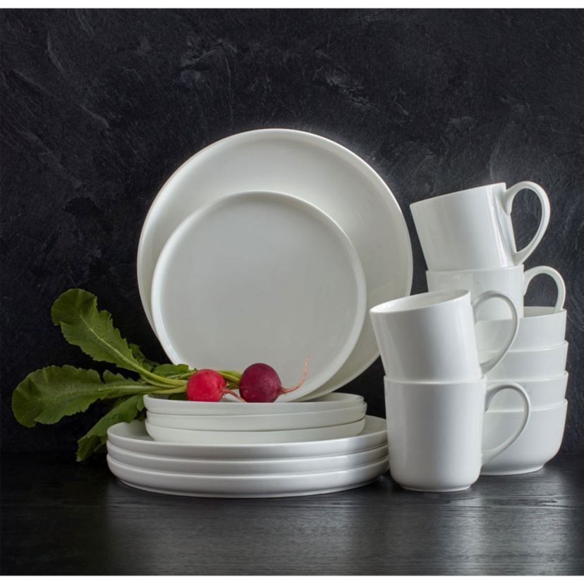 Samantha Chip Resistant 16 Piece Set, Service for 4, White
