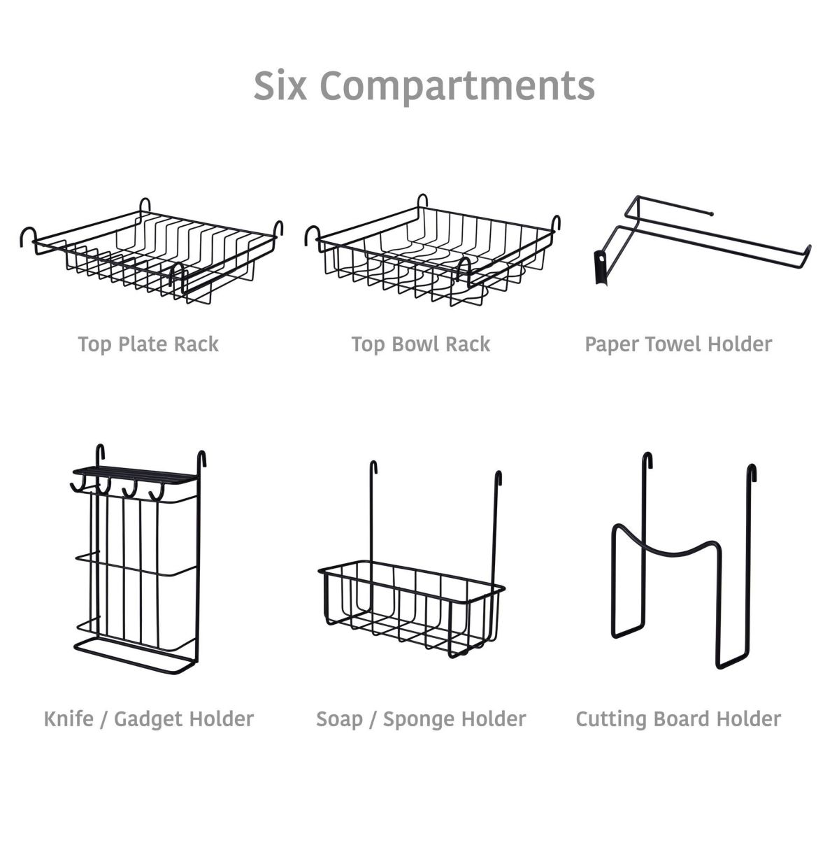 Over Sink Black Organizer
