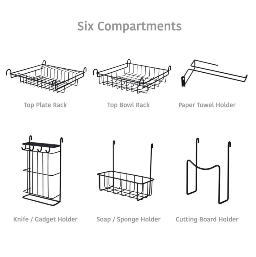 Over Sink Black Organizer