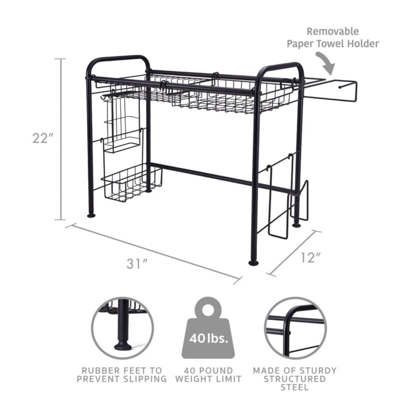 Over Sink Black Organizer