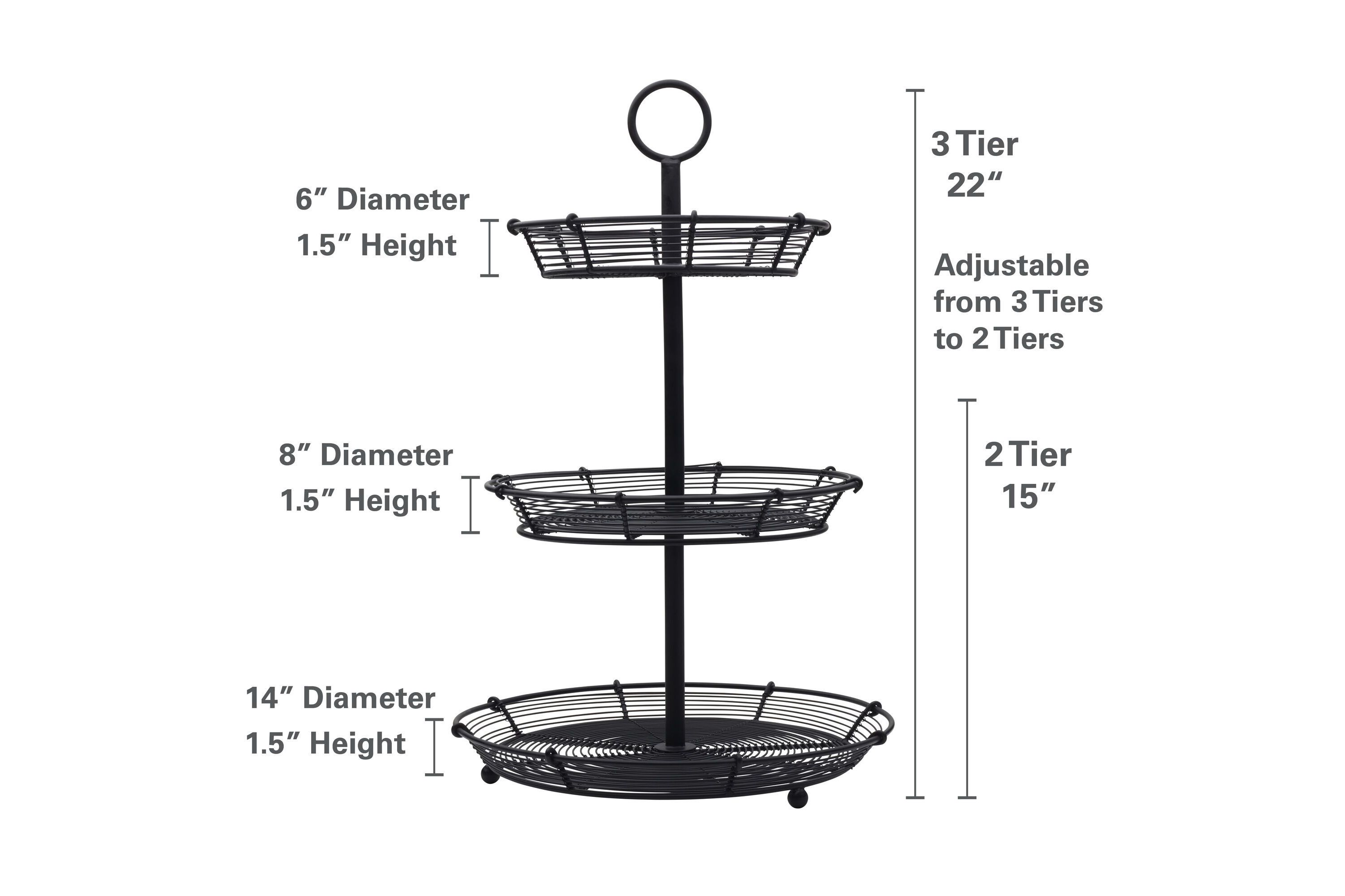 Tulsa 3-Tier Adjustable Pastry Stand