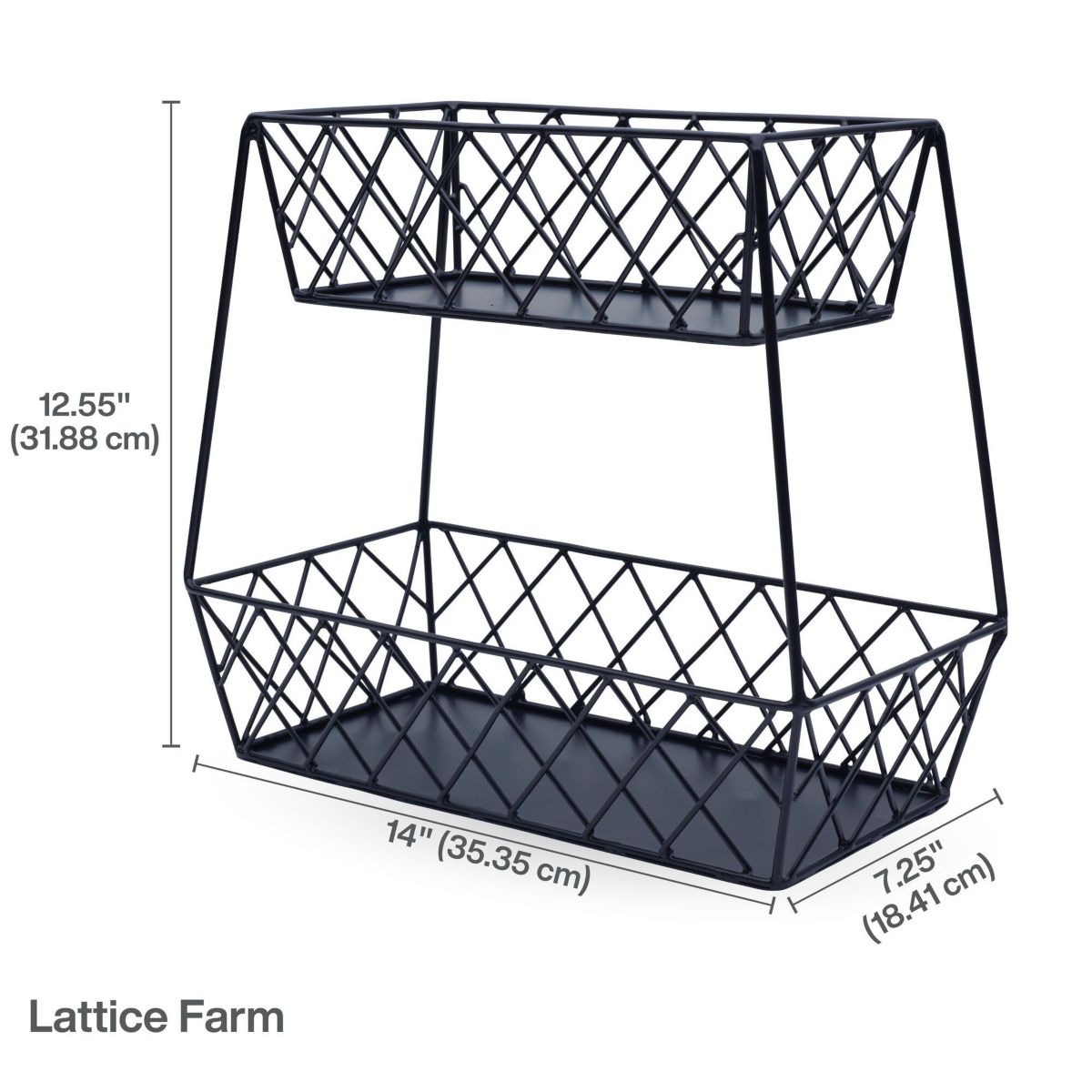 Lattice Farm 2-Tier Basket
