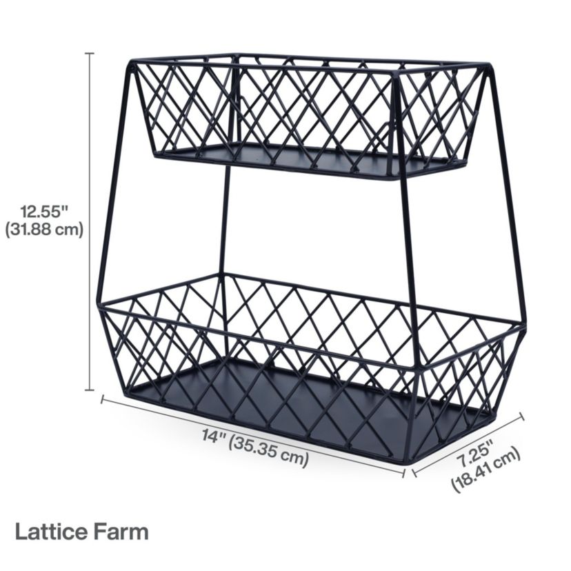 Lattice Farm 2-Tier Basket