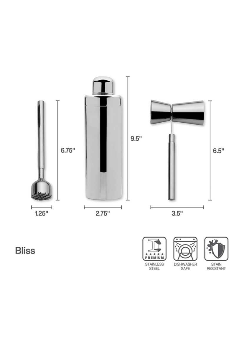 Bliss Bar Tool Set with Wooden Stand