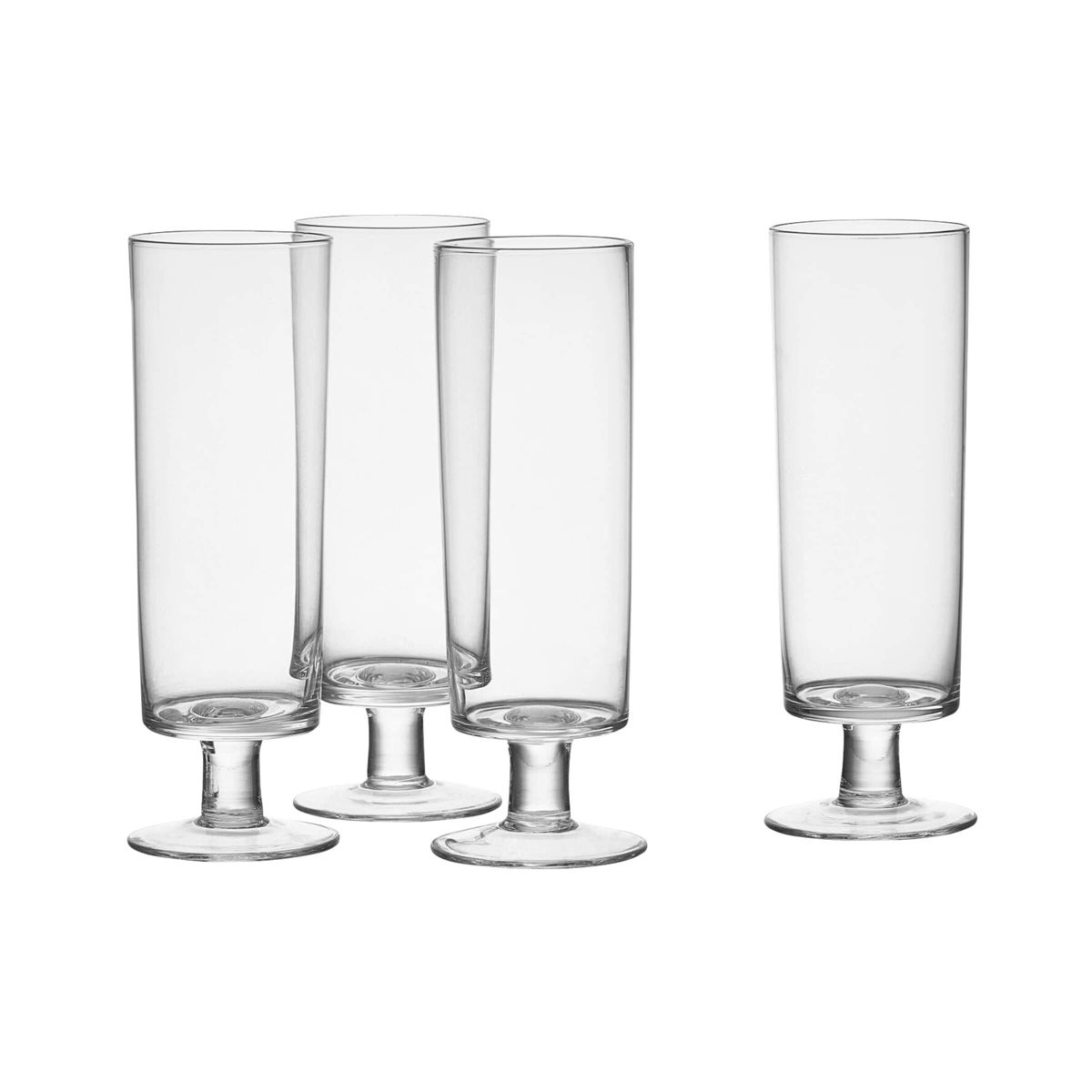 Mikasa Craft Cocktail Set of 4 Spritzer Champagne Prosecco Wine Flute Glasses, 9.5 Ounce, Clear