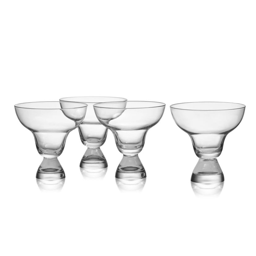 Mikasa Craft Cocktail Set of 4 Stemless Margarita Glasses, 12.5-Ounce, Clear
