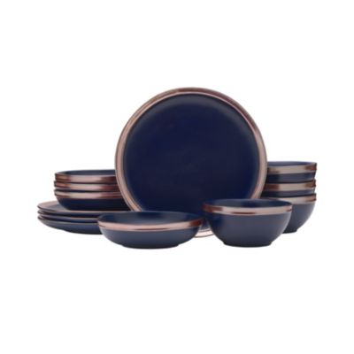 Mikasa Miller 12 Piece Dinnerware Set, Service for 4, Blue