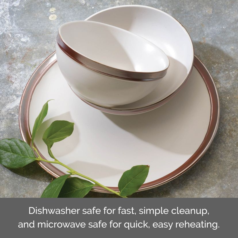 Miller 12 Piece Dinnerware Set, Service for 4, White