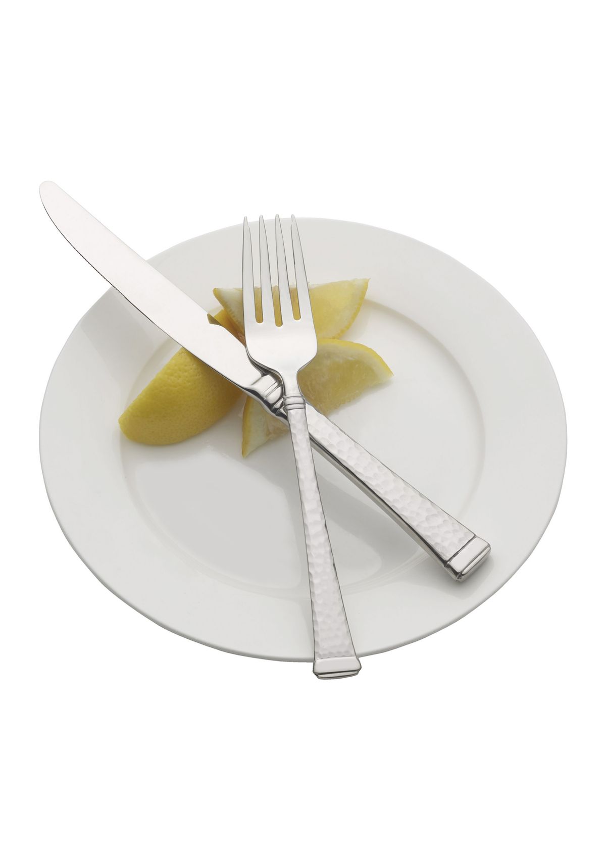 Hammered Harmony 65 Piece 18/10 Stainless Steel Flatware Set, Service For 12