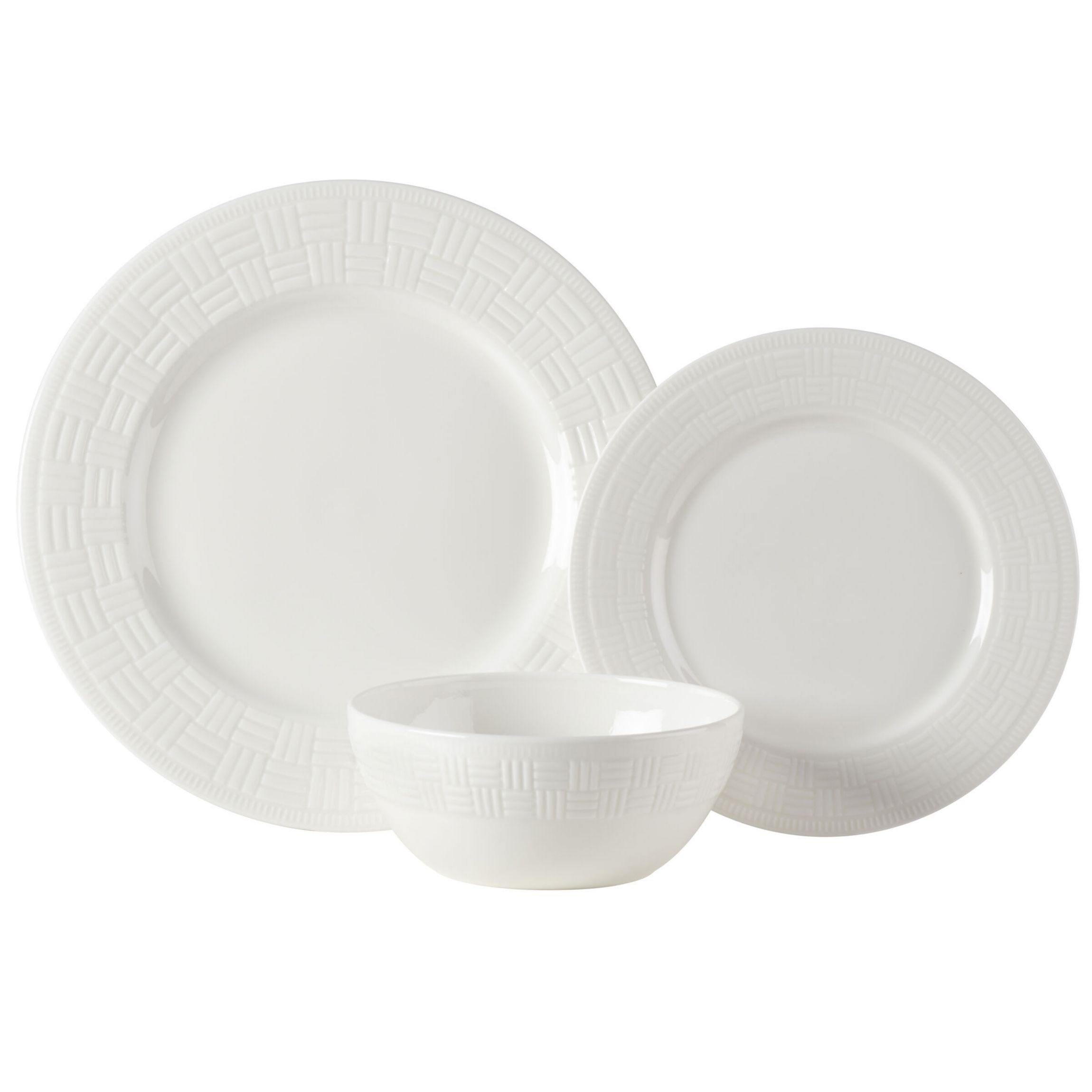 Ashlyn Vegan Bone China Chip Resistant 12 Piece Dinnerware Set, Service for 4