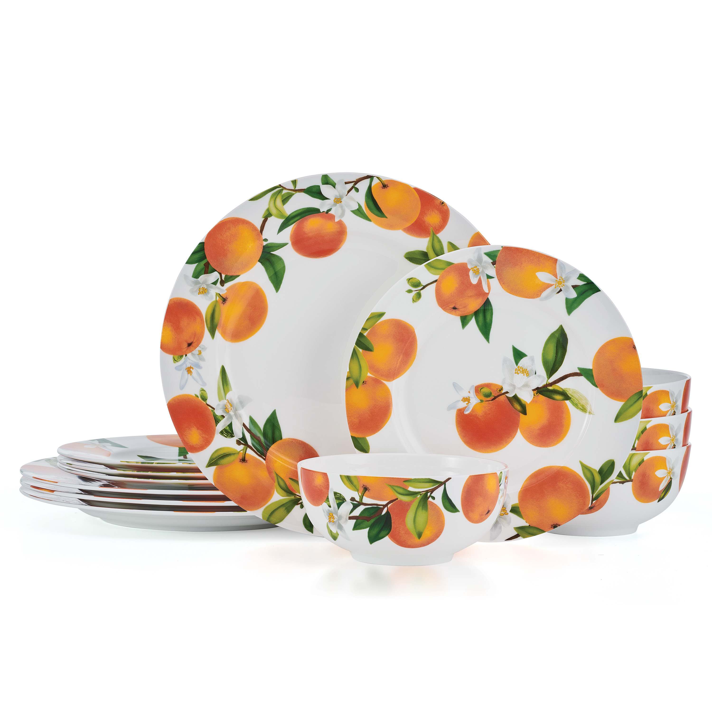 Mandarin 12 Piece Dinnerware Set, Service for 4