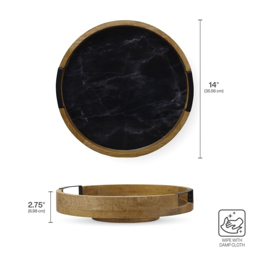 Black Marble Lazy Susan