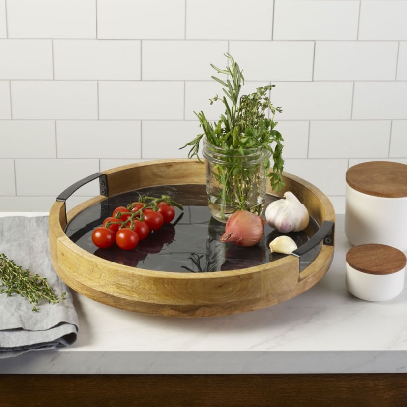 Black Marble Lazy Susan