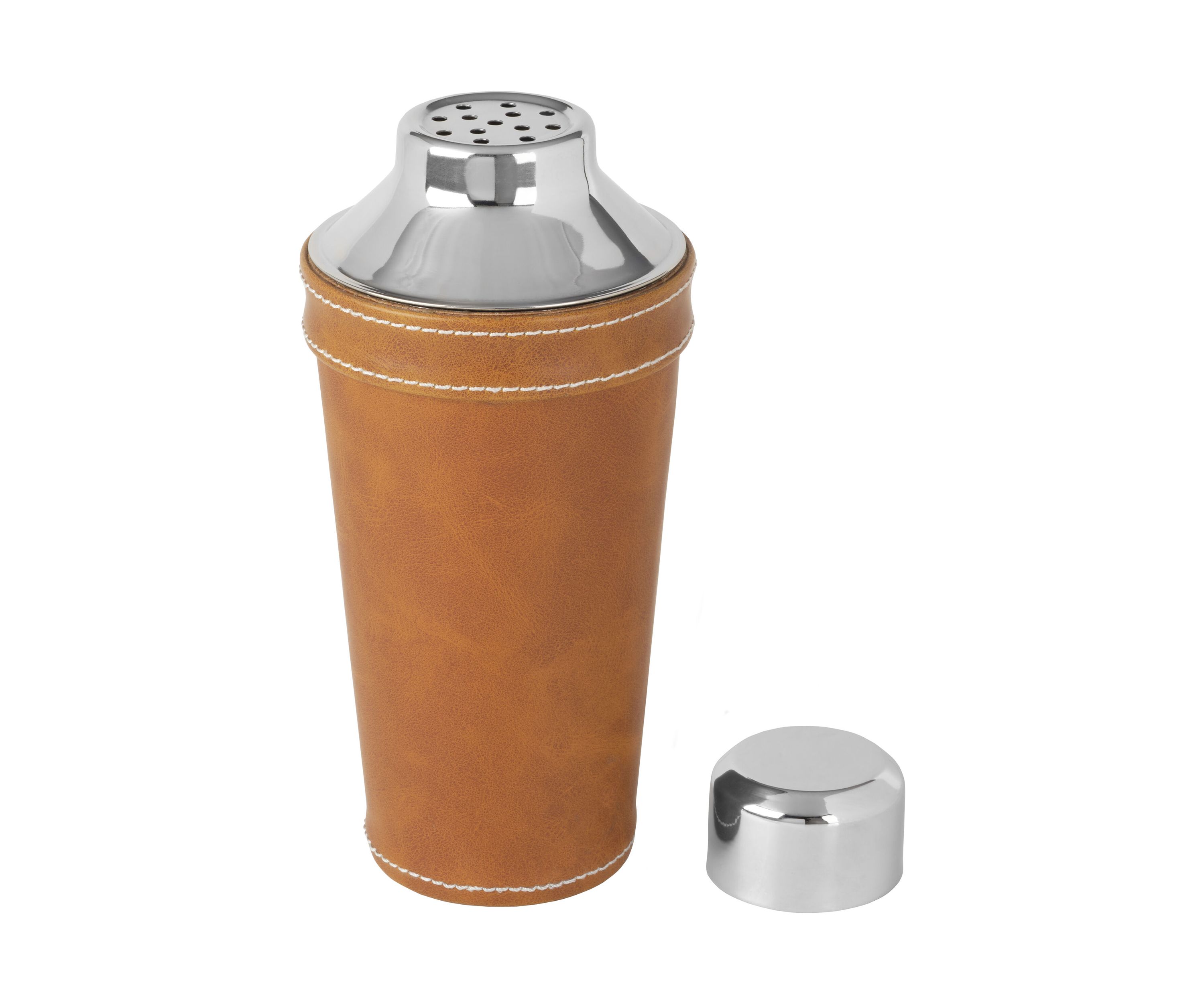Leather Stitched 28 Ounce Cocktail Shaker