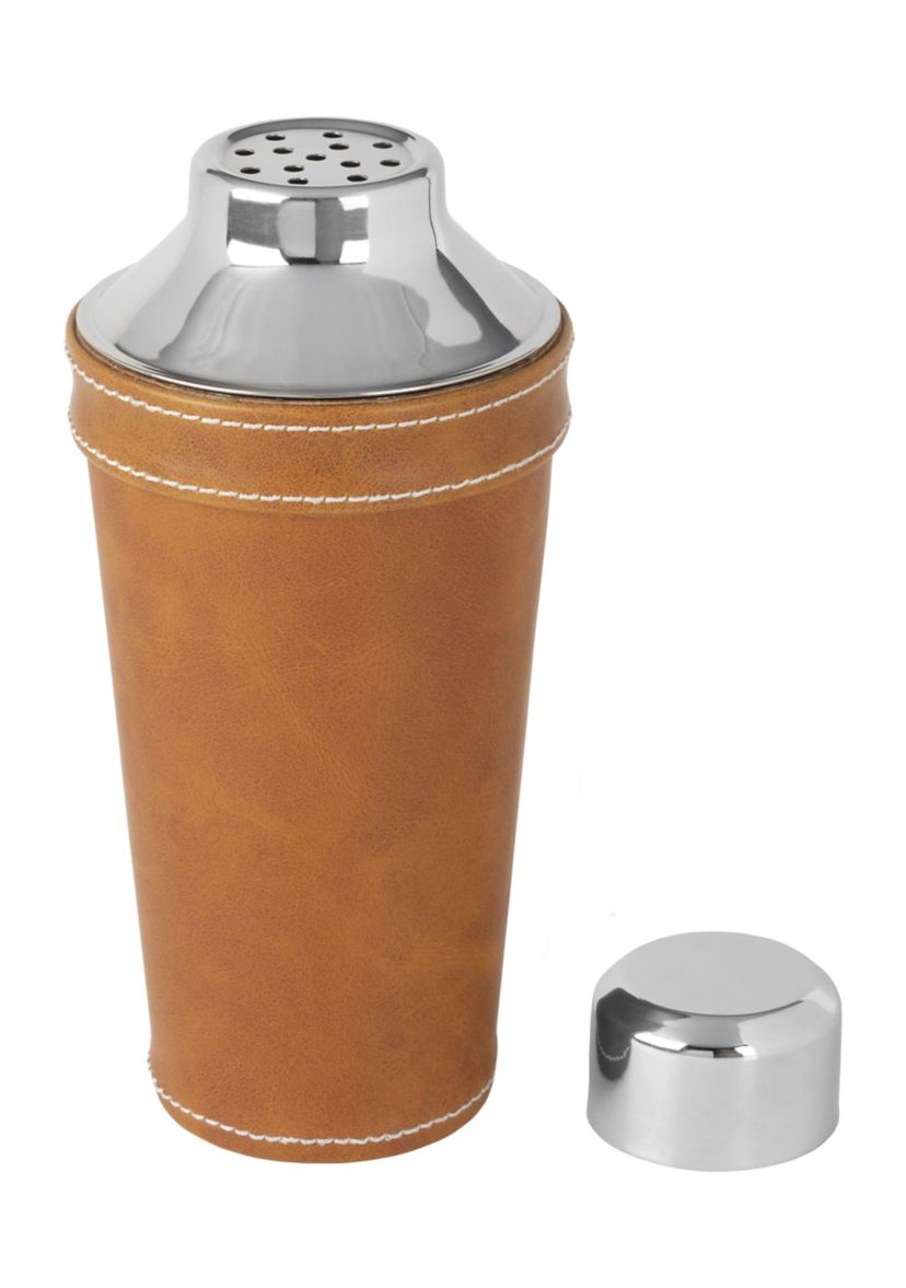 Leather Stitched 28 Ounce Cocktail Shaker