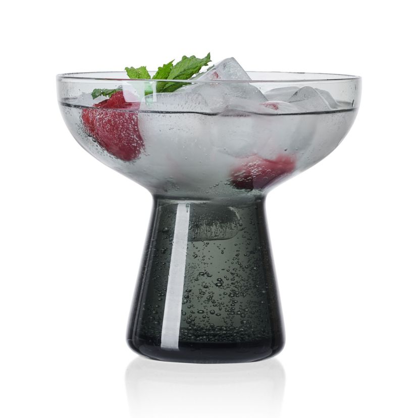 Mikasa Phoebe Margarita Cocktail Glass, Set of 4, 18 Ounce, Smoke