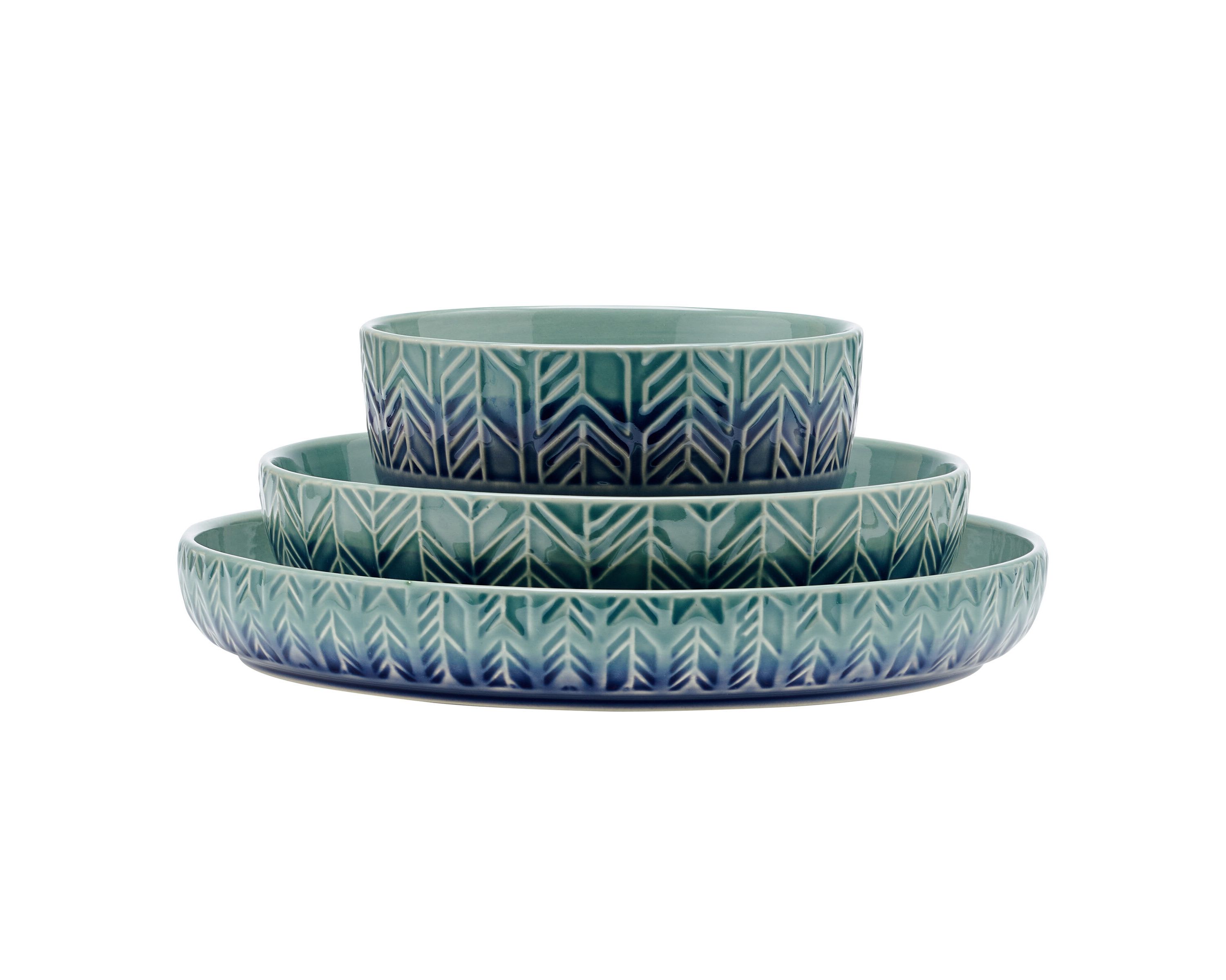 Mikasa Osborne 9 Piece Dinnerware Bowl Set, Service for 3