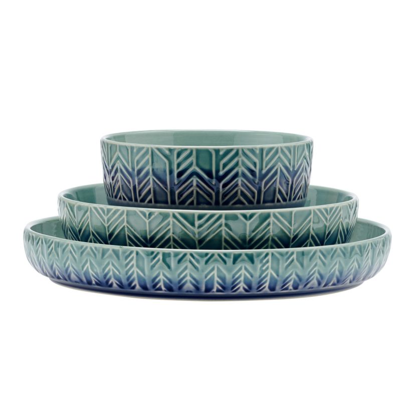 Mikasa Osborne 9 Piece Dinnerware Bowl Set, Service for 3
