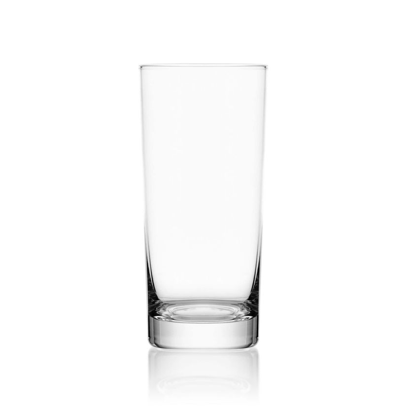 Mikasa Lana Tall Beverage Highball Glass Cups, Set of 4, 16 Ounce, Clear