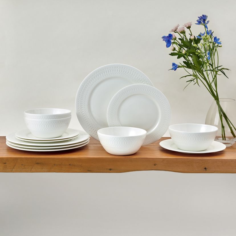 Levi 12 Piece Dinnerware Set, Service For 4