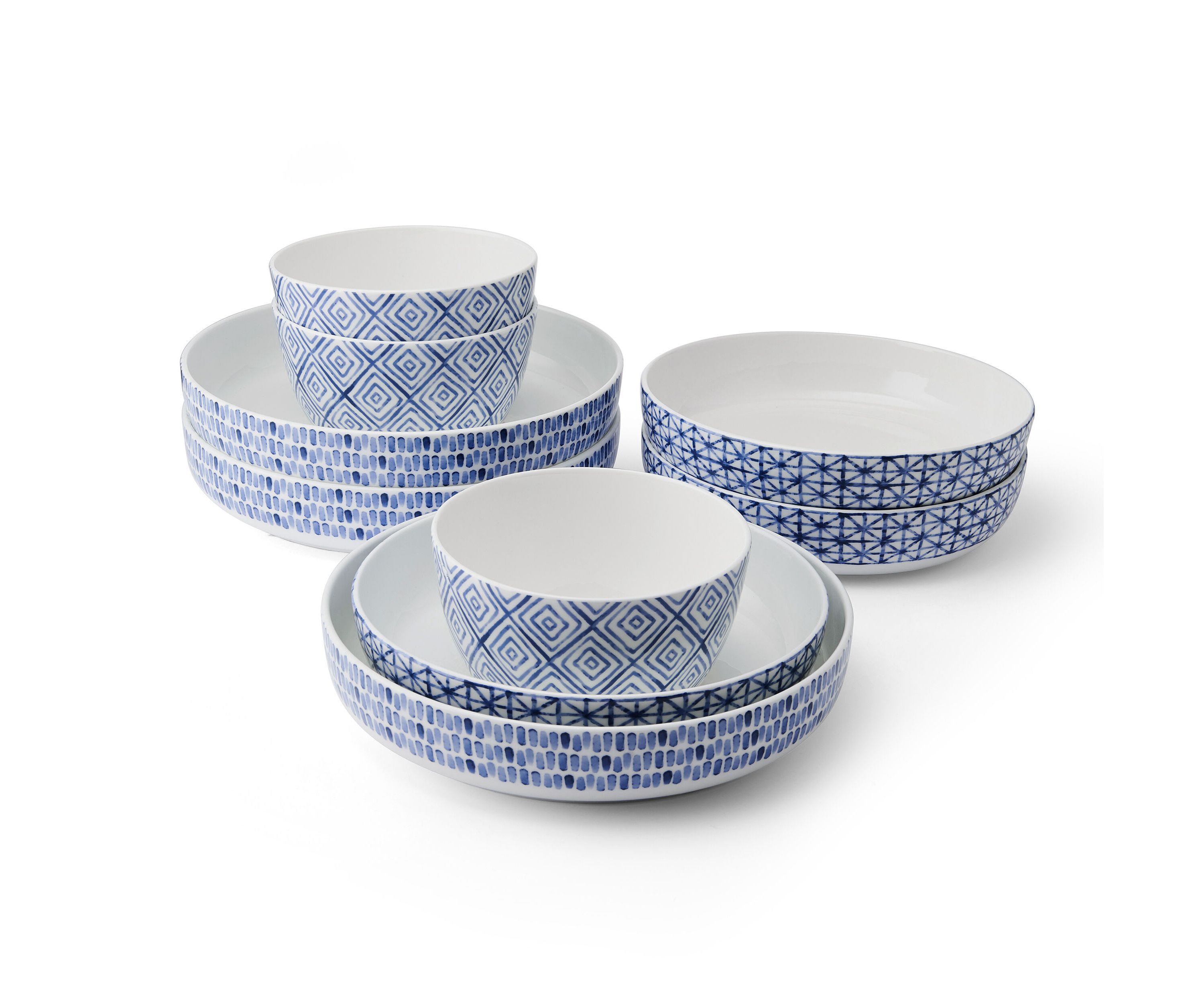 Dillon 9 Piece Dinnerware Bowl Set, Service for 3