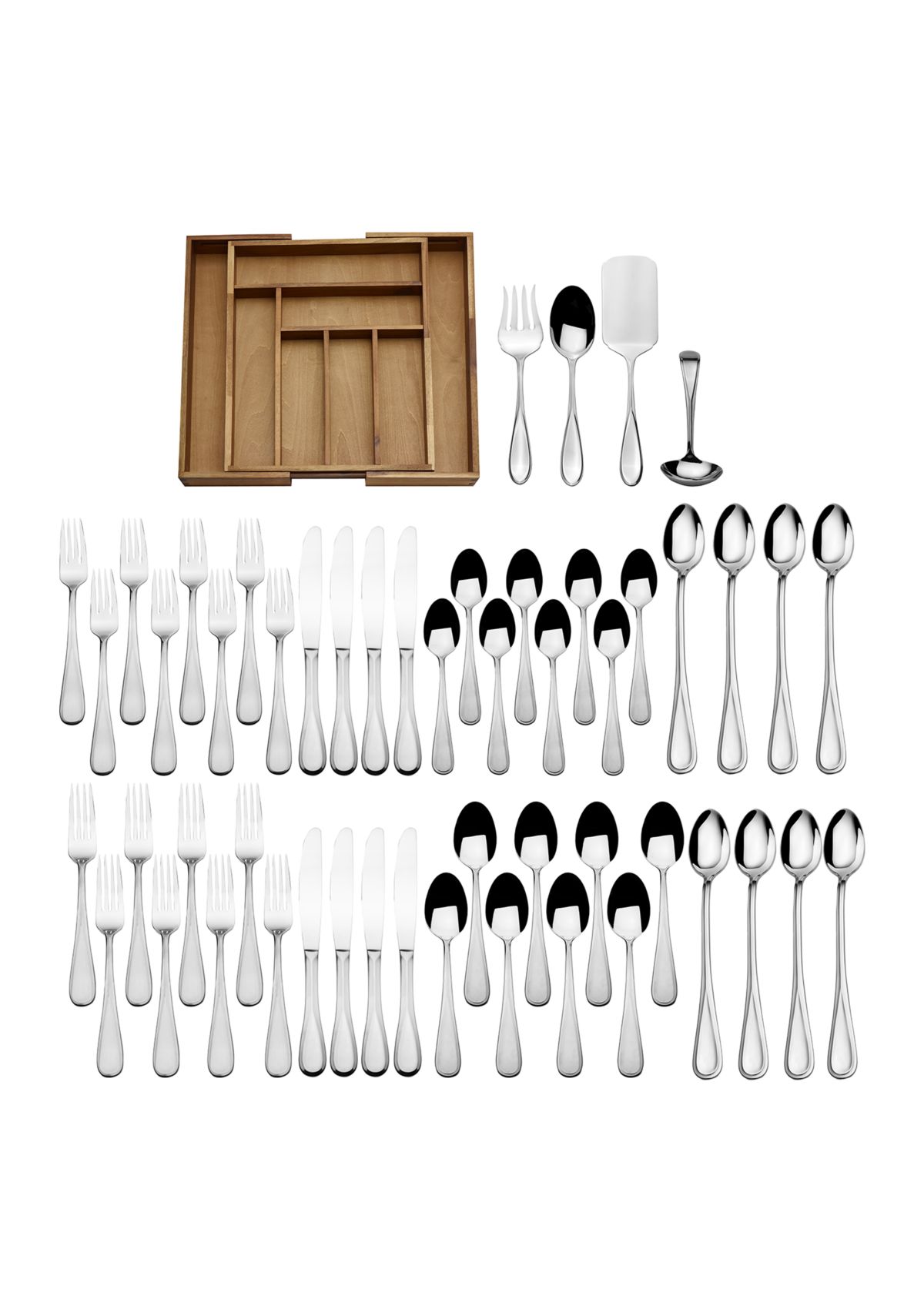 Bravo 52 Piece Flatware Set with Expanding Caddy