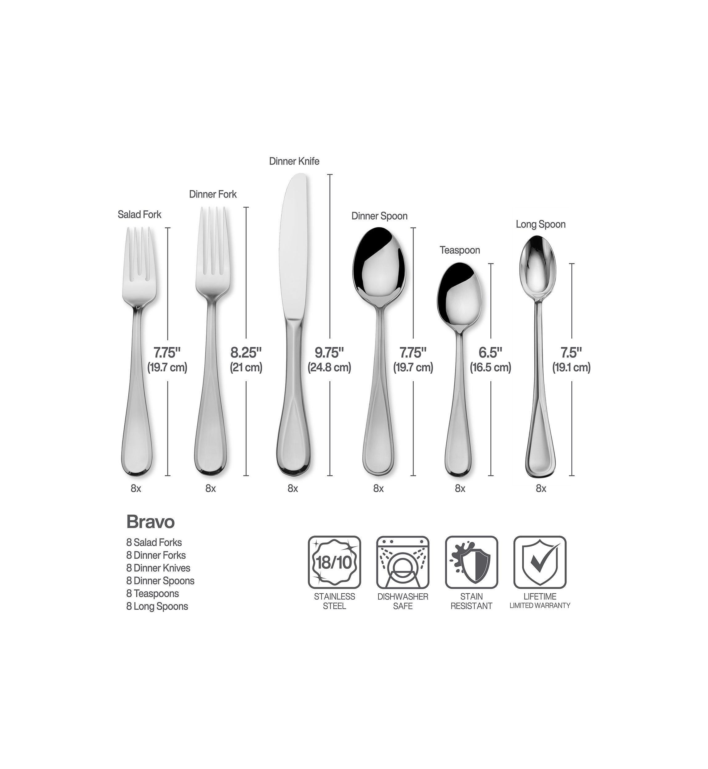 Bravo 52 Piece Flatware Set with Expanding Caddy