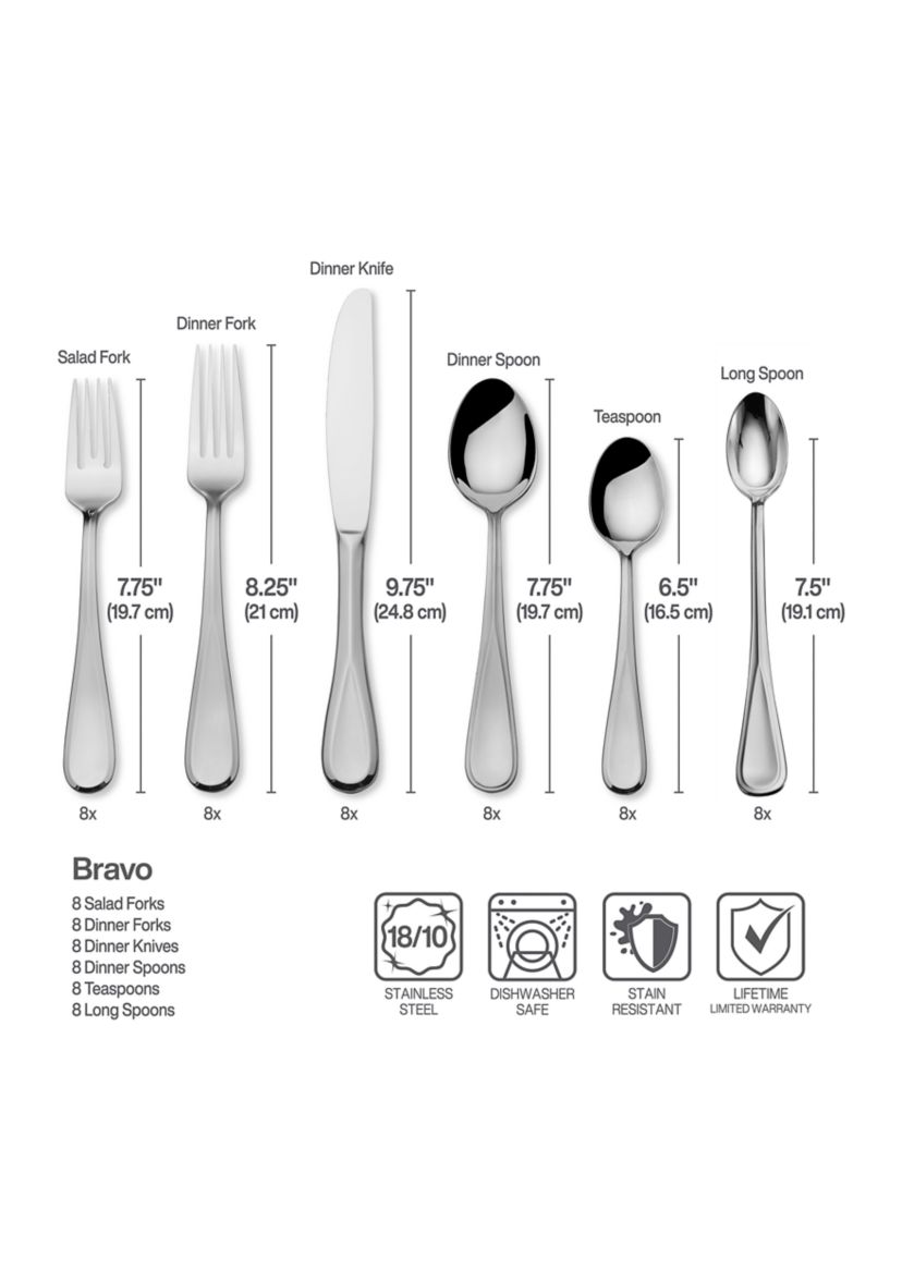 Bravo 52 Piece Flatware Set with Expanding Caddy