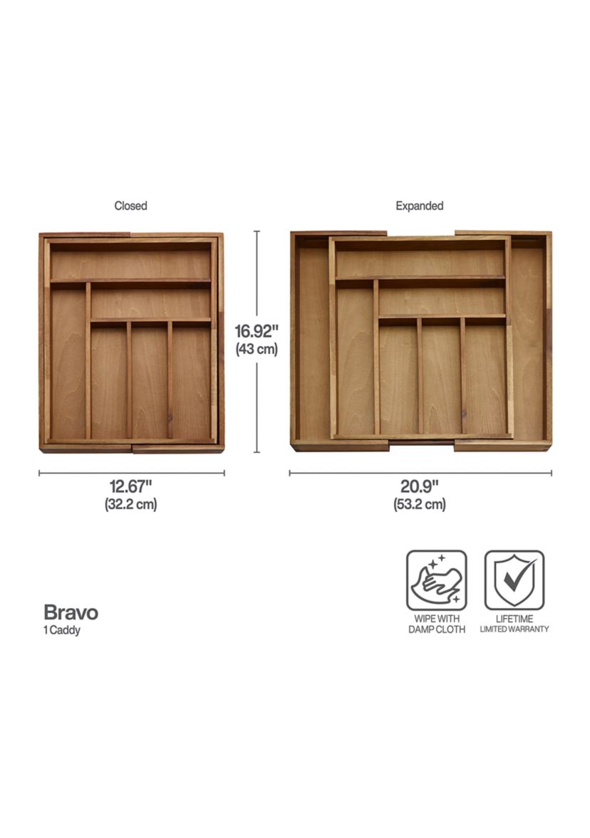Bravo 52 Piece Flatware Set with Expanding Caddy