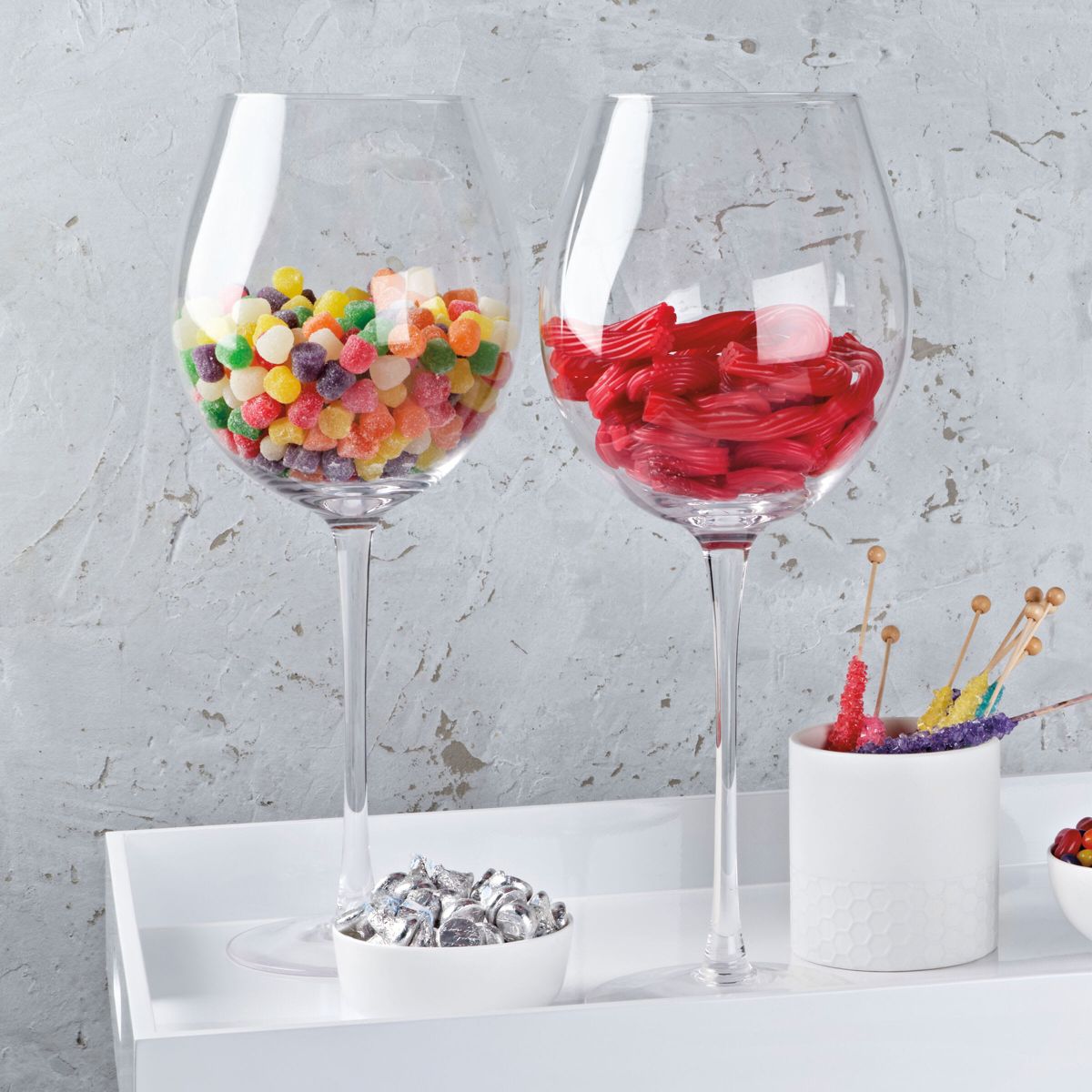 Mikasa Lavish XL Wine Glasses, Set Of 2, 4-Quart