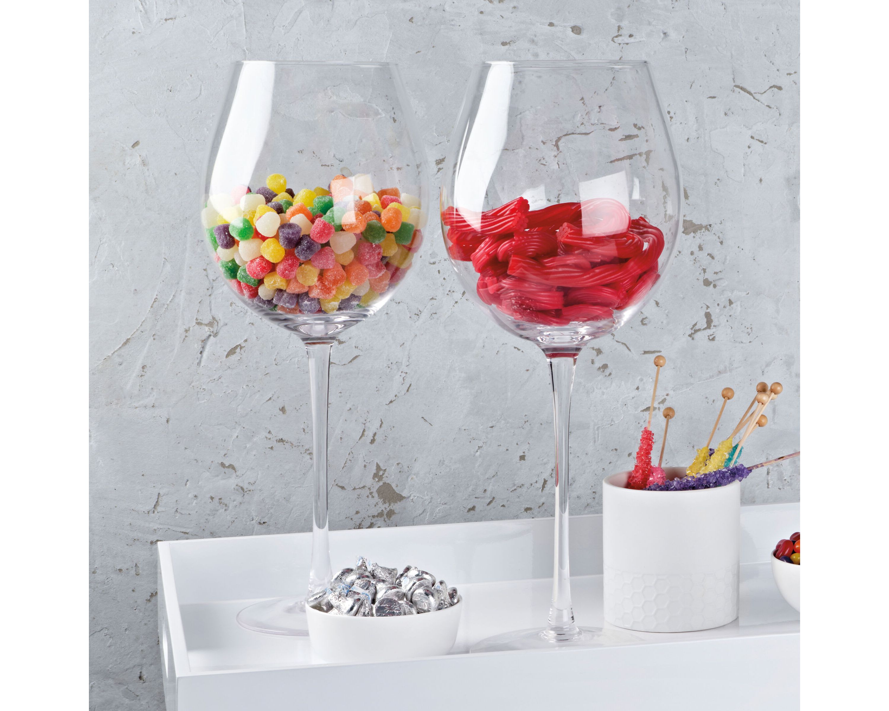 Mikasa Lavish XL Wine Glasses, Set Of 2, 4-Quart