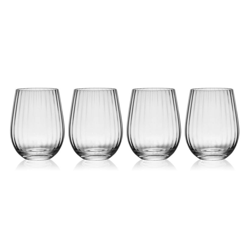 Mikasa Optic Set of 4 Stemless Wine Glasses, 18.5 Ounce
